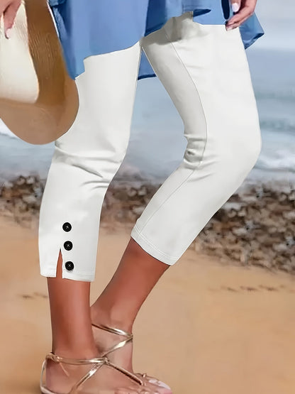 Clara Polished Stretch Capri Olympus London