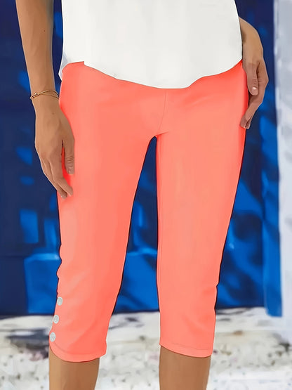 Clara Polished Stretch Capri Olympus London