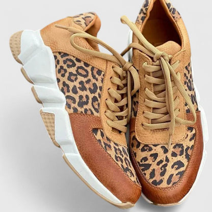 Pravira | Elegant Leopard Sneakers – Arch Support & All-Day Comfort -Last day sale