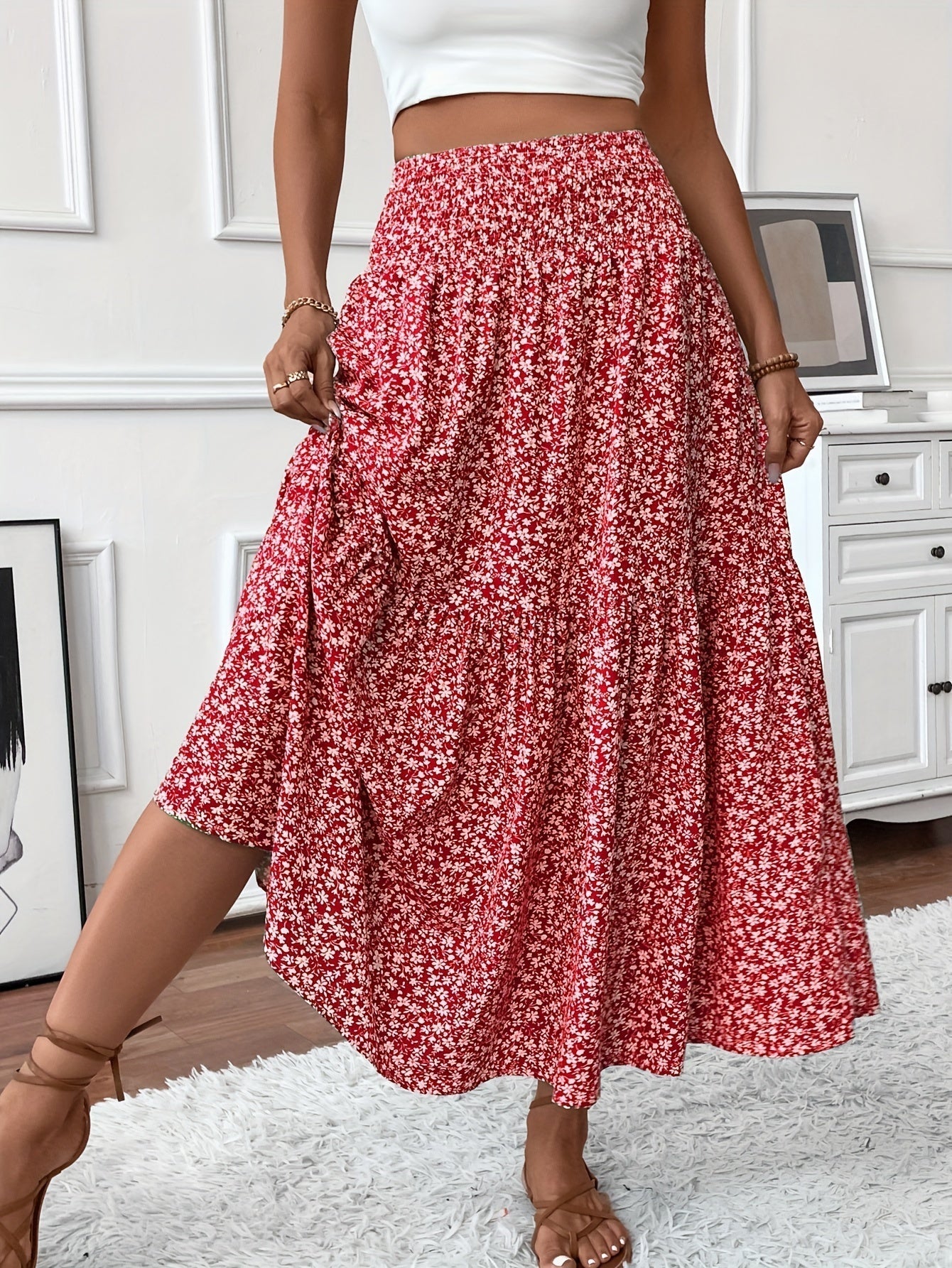 Elena Ditsy Floral Skirt Olympus London