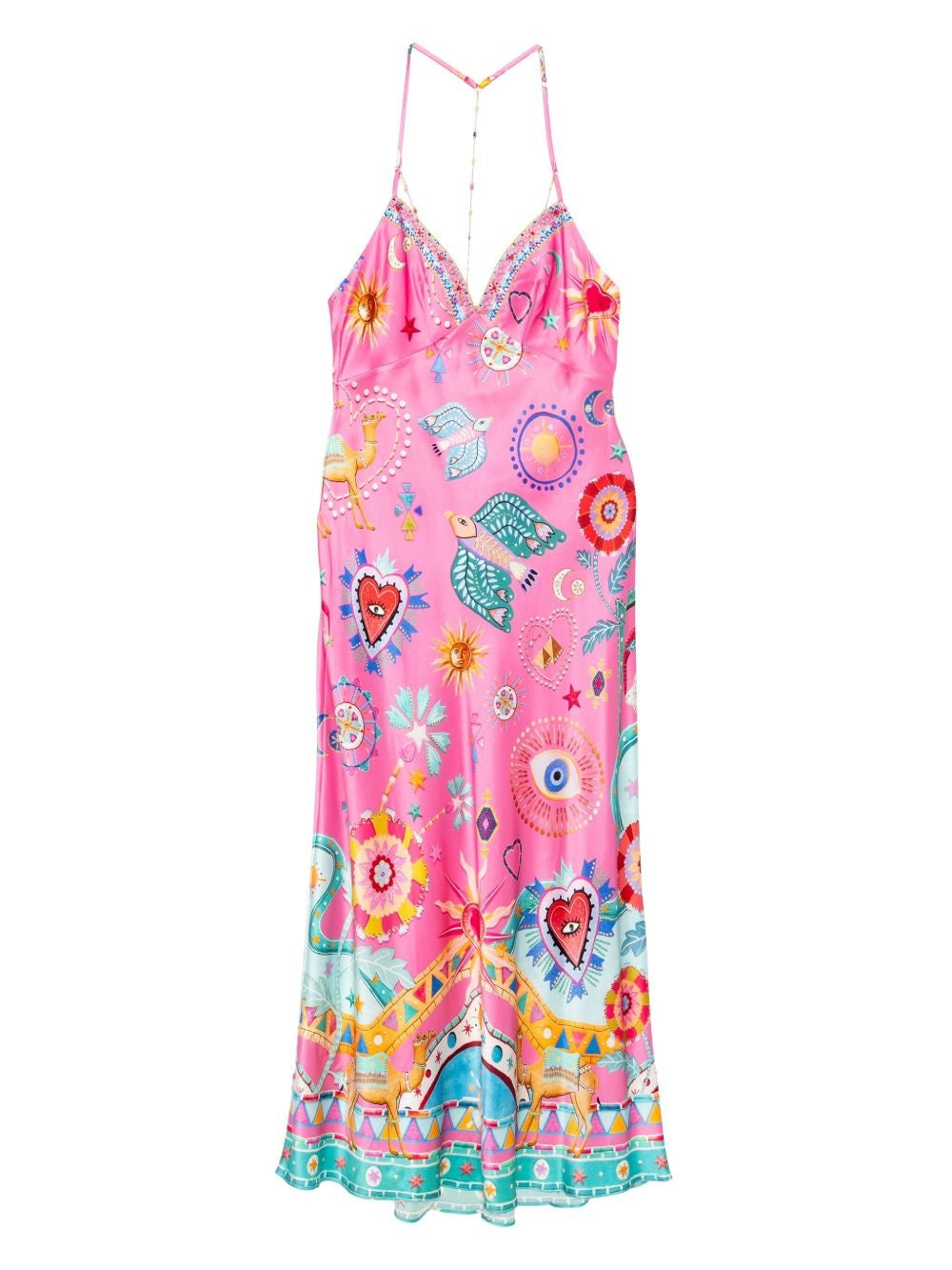 Chain Detail Slip Midi Dress Olympus London
