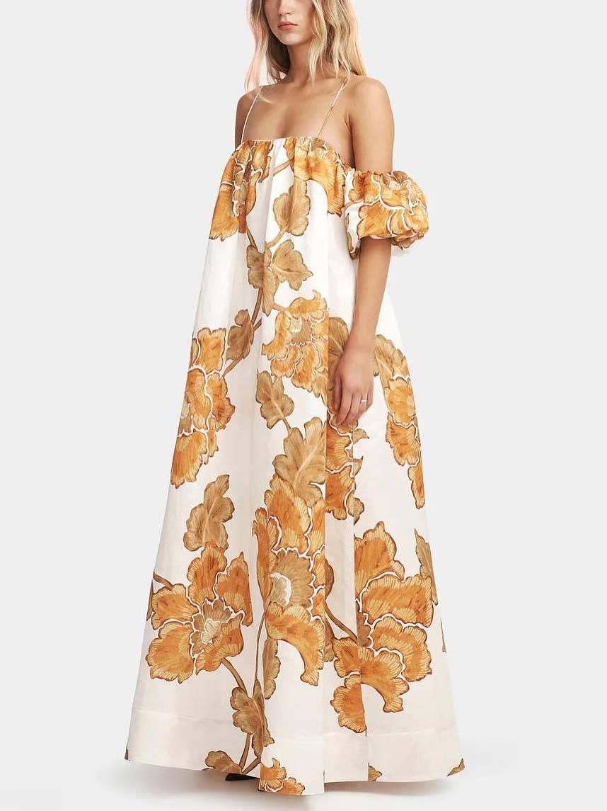 Floral Print Sling Dress Olympus London