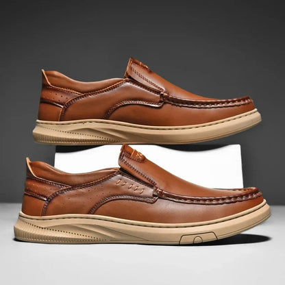 Madison Leather Slip-On Comfort Loafers BullCaptain
