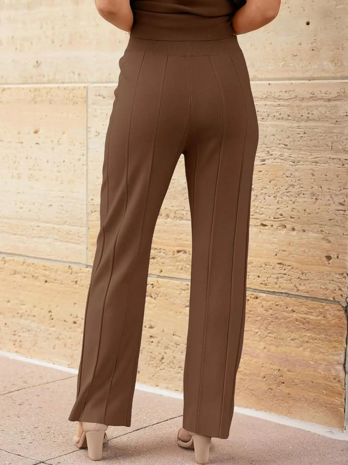Alvira Women's Two-Piece Set – Relaxed Top & Wide-Leg Trousers