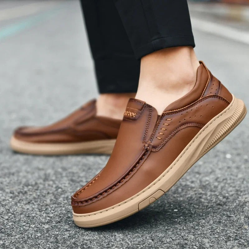 Madison Leather Slip-On Comfort Loafers BullCaptain