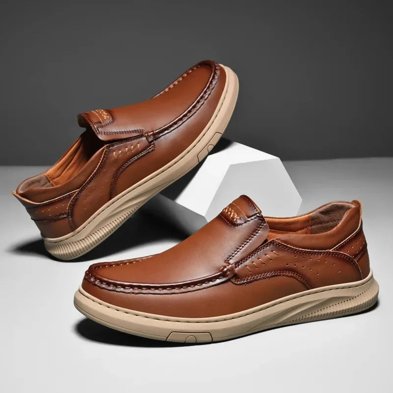 Madison Leather Slip-On Comfort Loafers BullCaptain