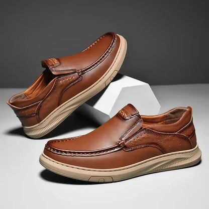 Madison Leather Slip-On Comfort Loafers BullCaptain