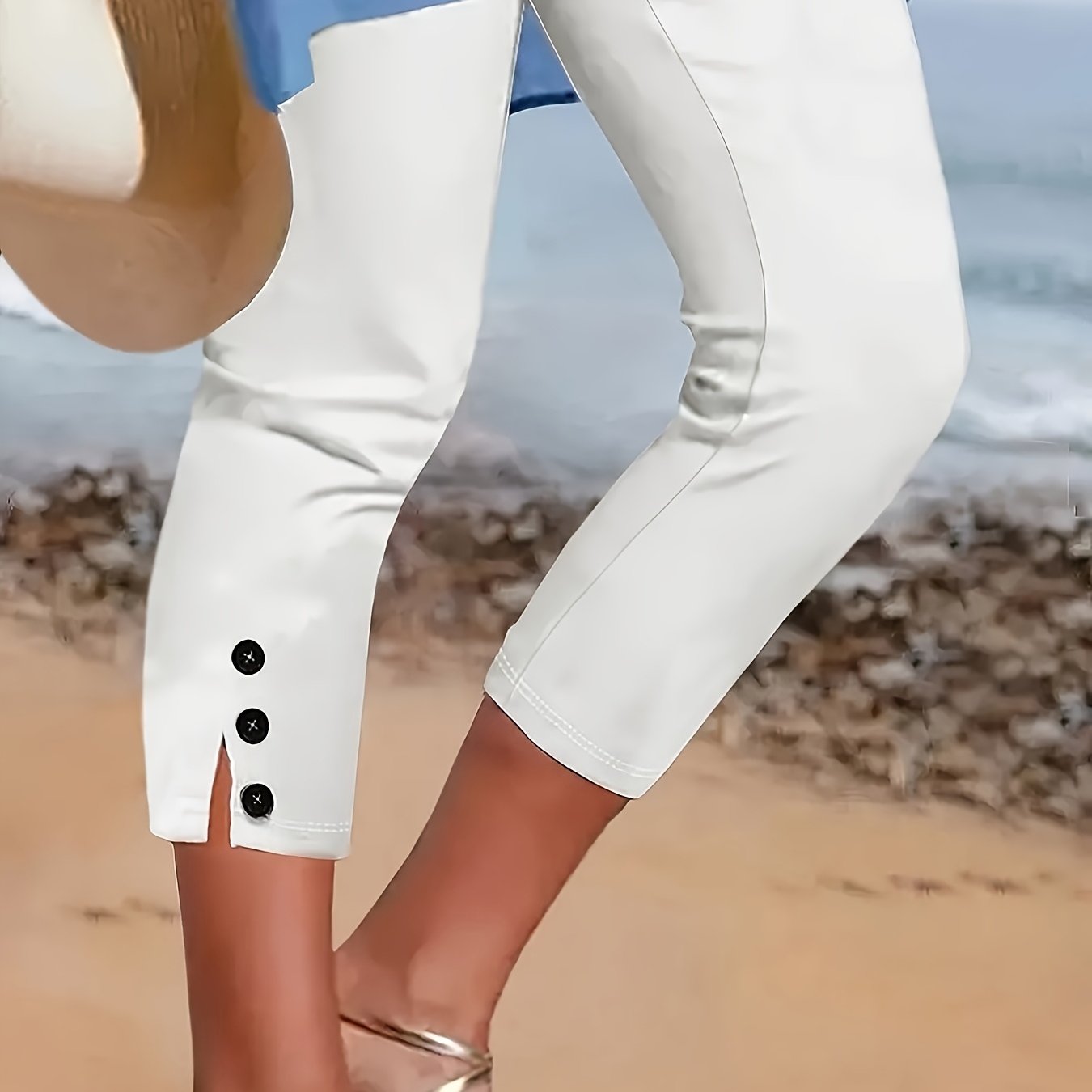 Clara Polished Stretch Capri Olympus London