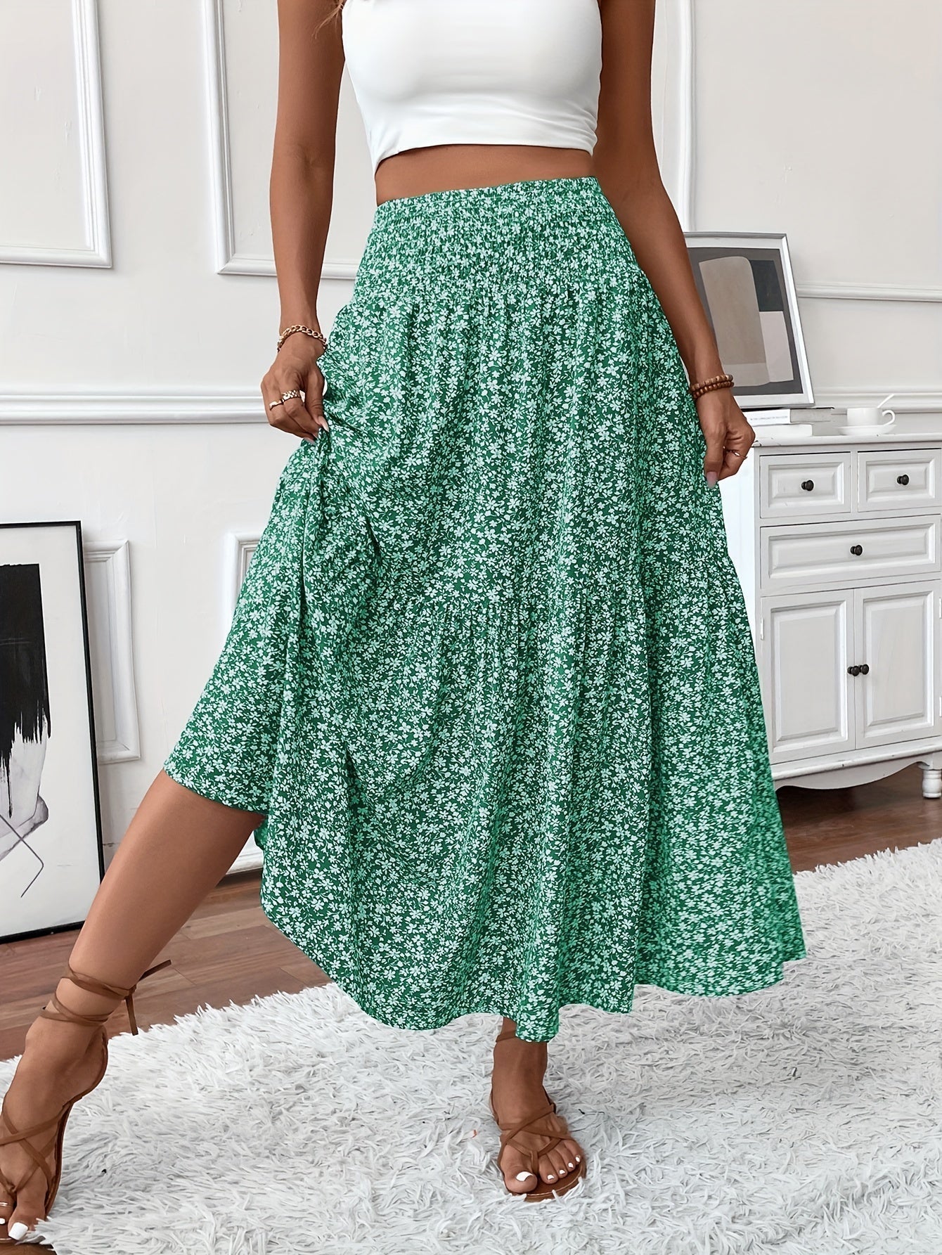 Elena Ditsy Floral Skirt Olympus London