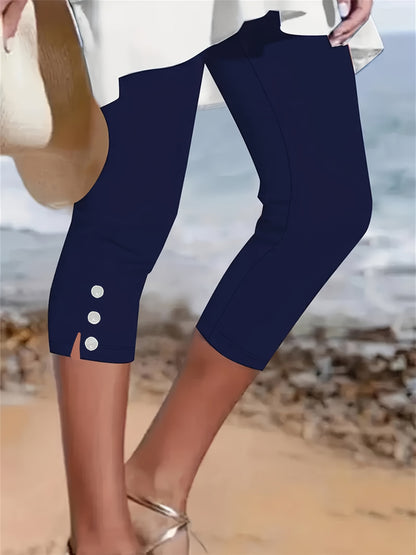 Clara Polished Stretch Capri Olympus London