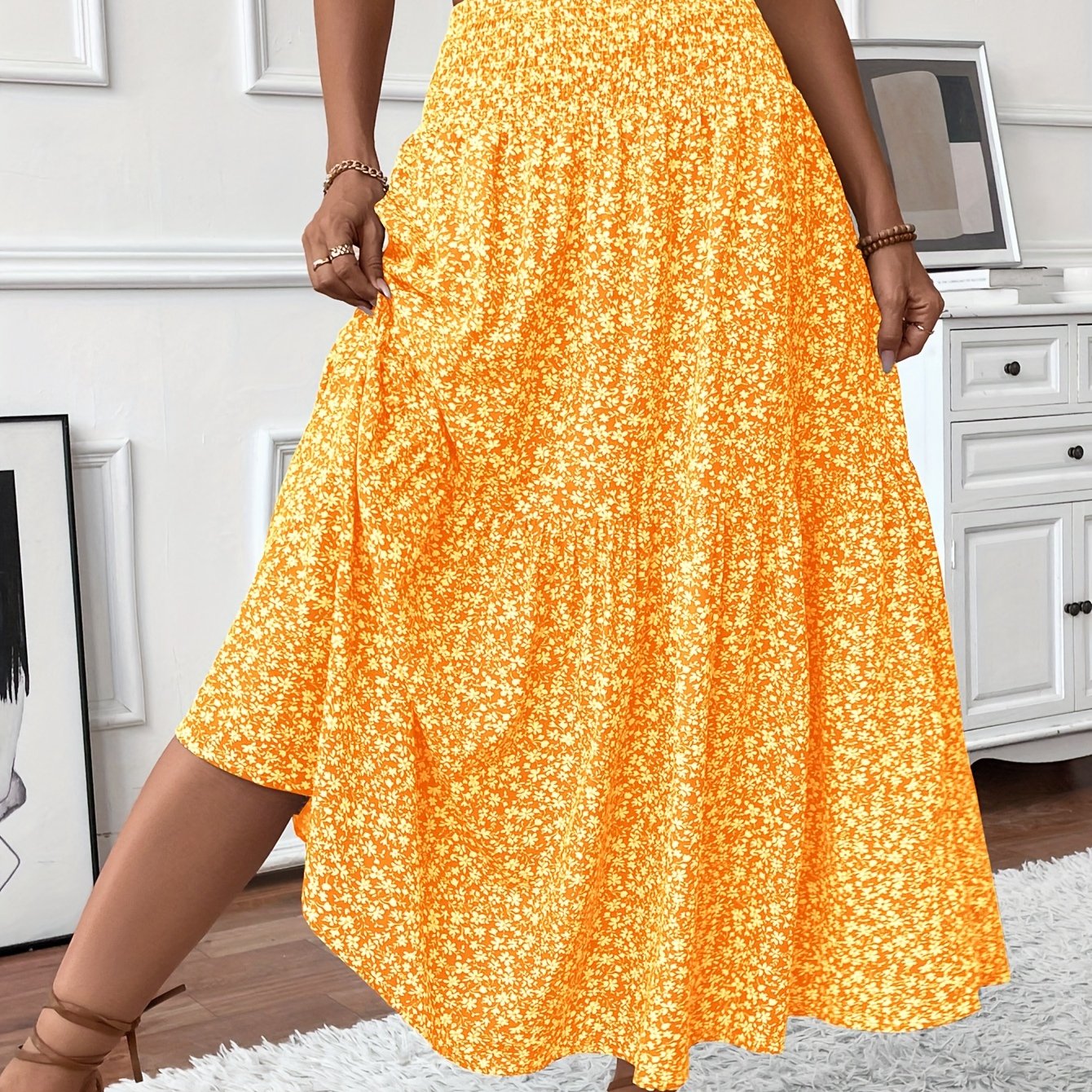 Mia Collection | Women's Maxi Skirt with Floral Print & Flattering Fit | Lightweight Fabric for Effortless Style 15