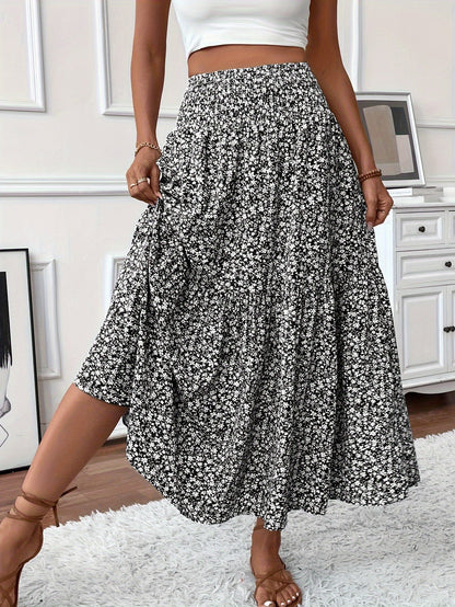 Mia Collection | Women's Maxi Skirt with Floral Print & Flattering Fit | Lightweight Fabric for Effortless Style 7
