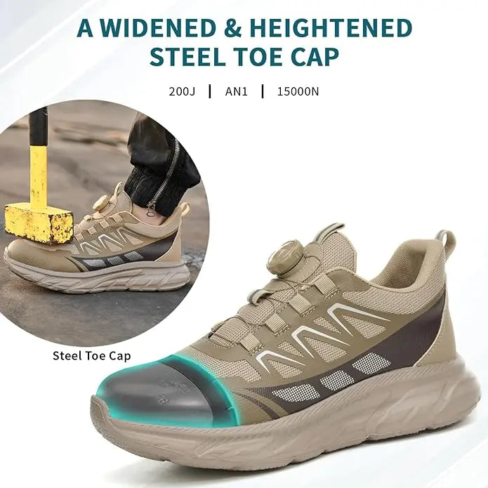 SafetyFlex Stylish Men Work Shoes - Protect and Comfort Your Feet BULLCAPTAIN