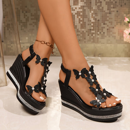 Alina Butterfly Wedge Sandals Olympus London