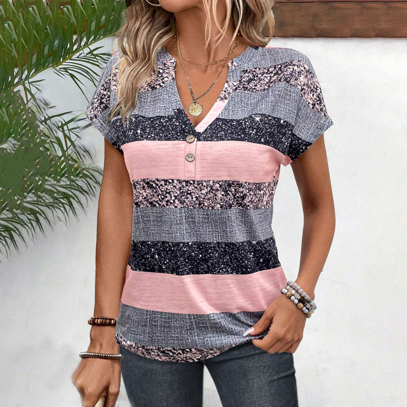 CLARA CASUAL STRIPED BLOUSE Olympus London