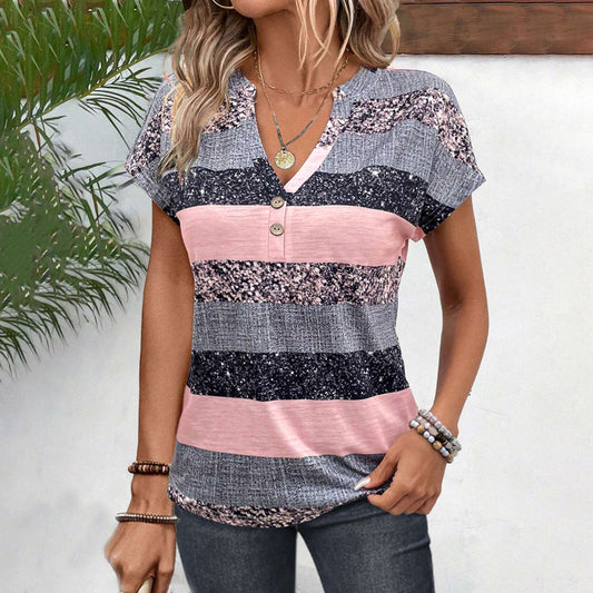 CLARA CASUAL STRIPED BLOUSE Olympus London