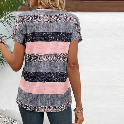 CLARA CASUAL STRIPED BLOUSE Olympus London
