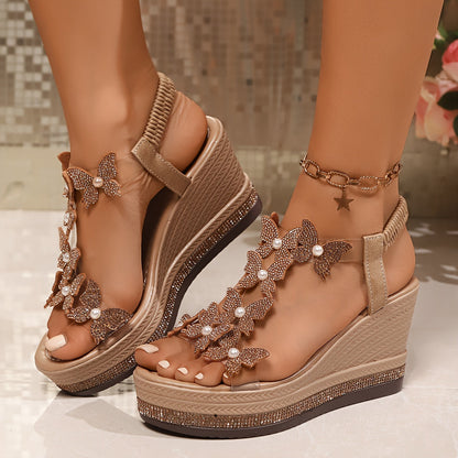 Alina Butterfly Wedge Sandals Olympus London