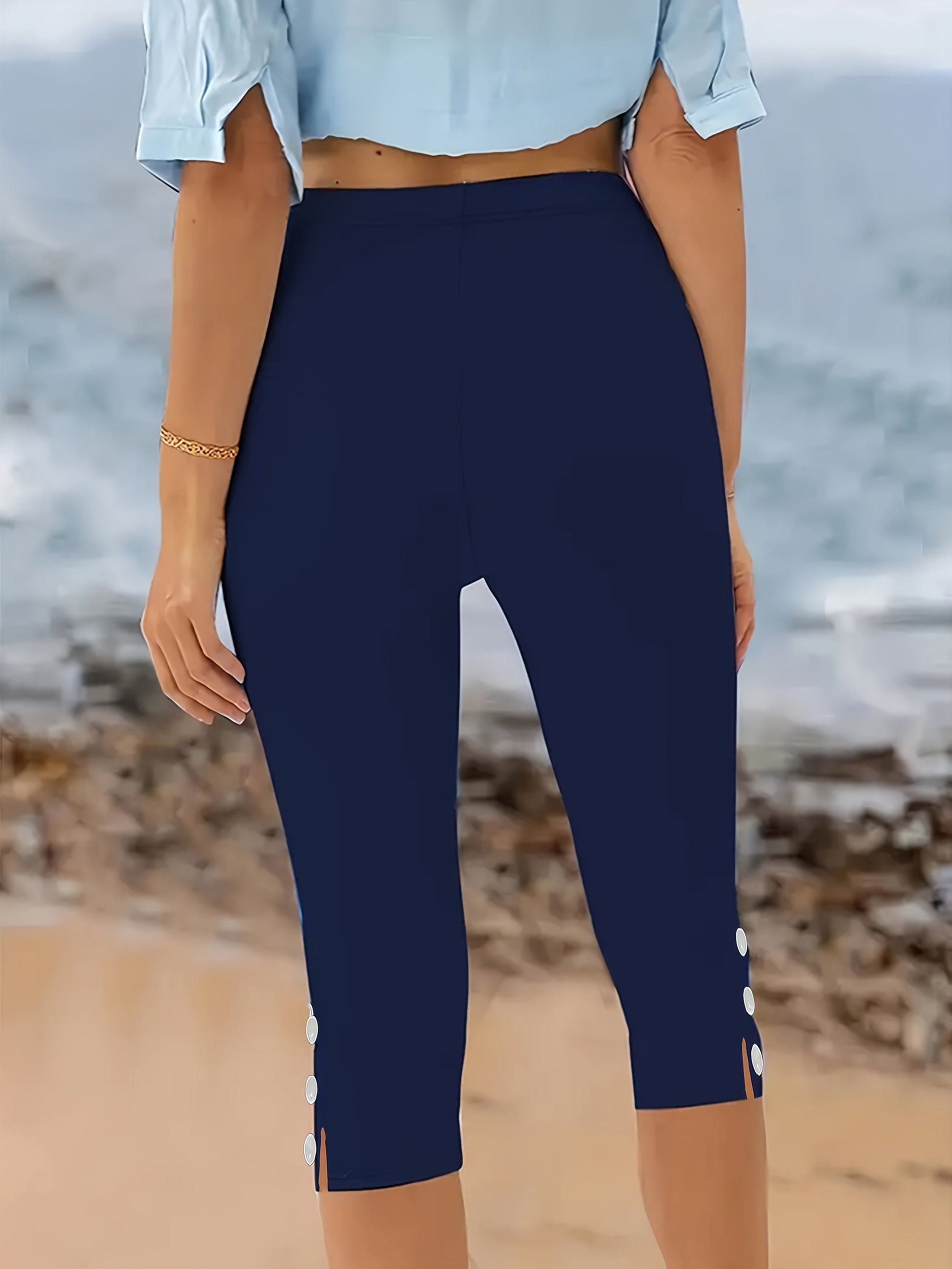 Clara Polished Stretch Capri Olympus London