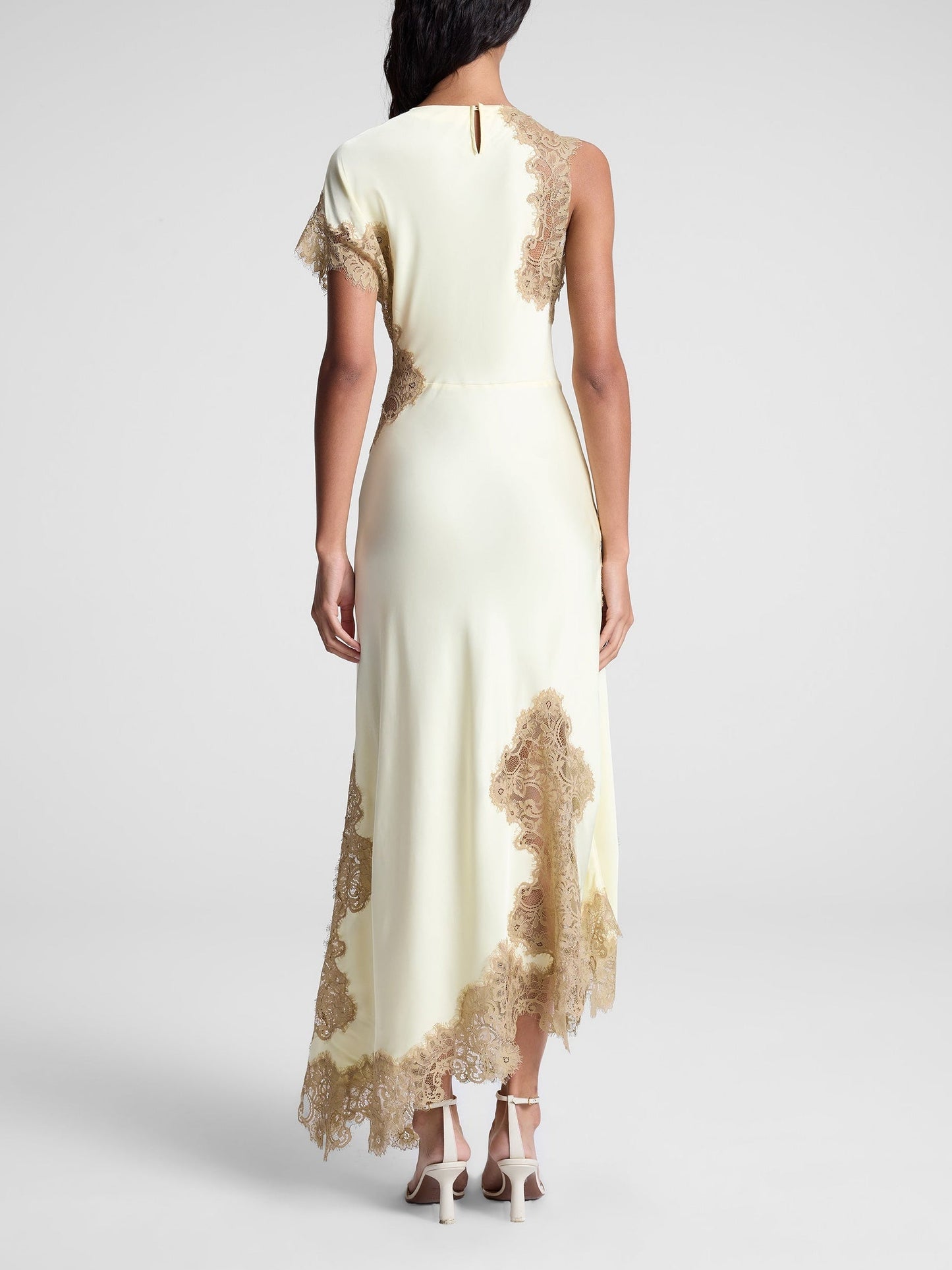 Satin and Lace Maxi Dress Olympus London