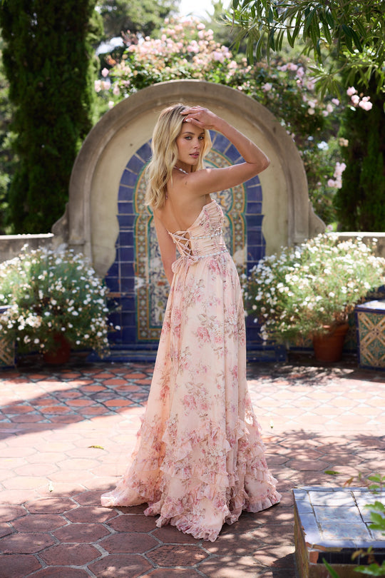 Alexa™ | The Scarlette Dress in Peach Tapestry 5