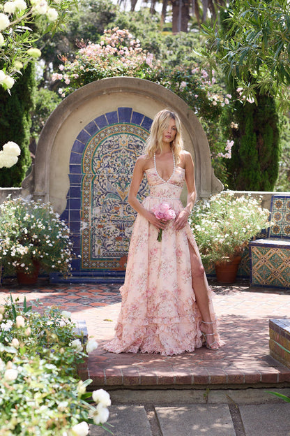 Alexa™ | The Scarlette Dress in Peach Tapestry 6