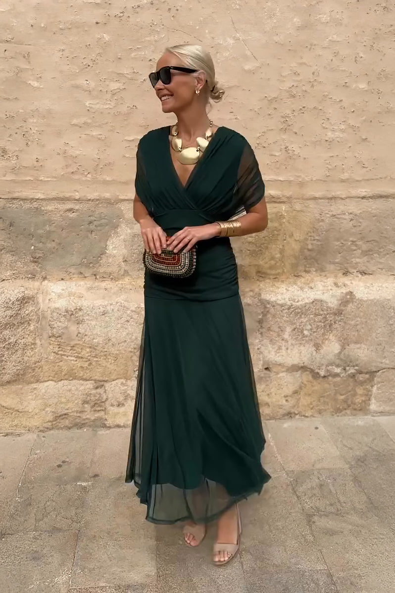 Alison™ | Elegant V-neck Fantasy Party Maxi Dress 0