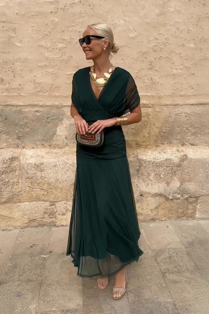 Alison™ | Elegant V-neck Fantasy Party Maxi Dress 0