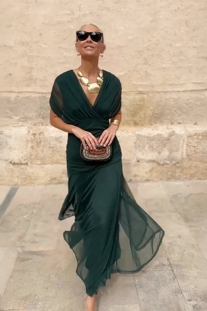 Alison™ | Elegant V-neck Fantasy Party Maxi Dress 1