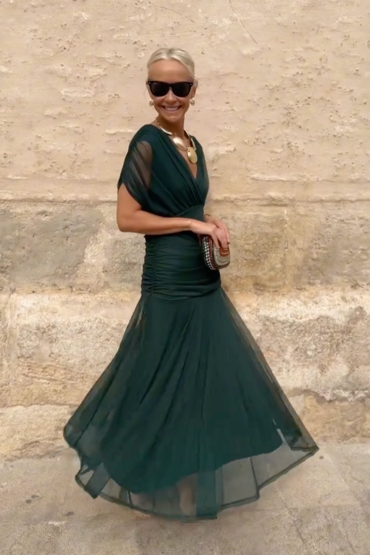 Alison™ | Elegant V-neck Fantasy Party Maxi Dress 4