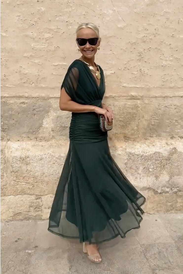 Alison™ | Elegant V-neck Fantasy Party Maxi Dress 6