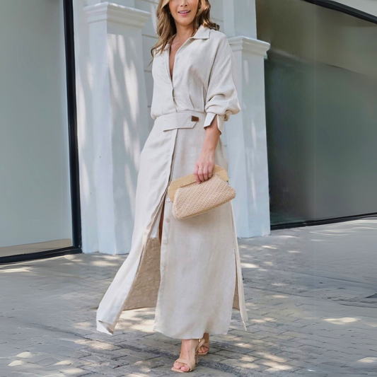 Amara™ | Elegant Maxi Dress with V-Neck 0