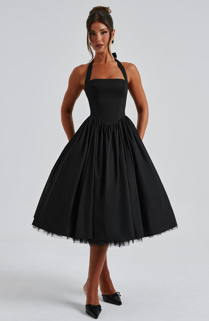Ariana | Women Wedding Guest Halter Midi Dress 8