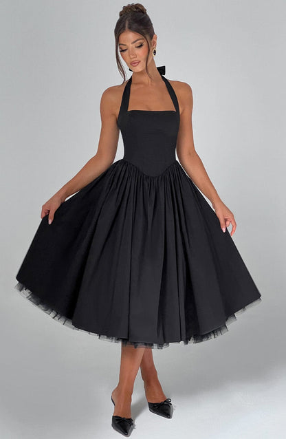 Ariana | Women Wedding Guest Halter Midi Dress 9