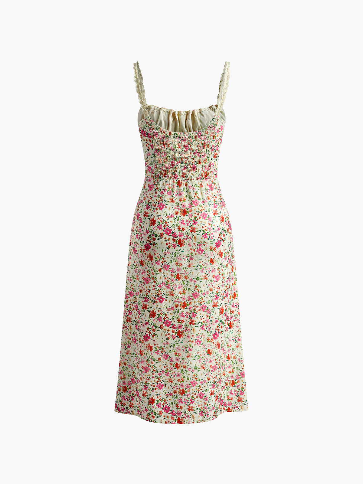 Floral Print Trim Cami Midi Dress Olympus London