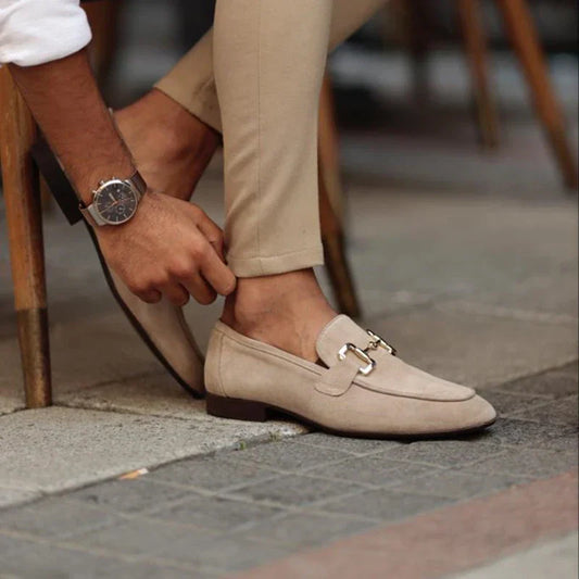 Lorenzo Don | Men's Suede Dress Loafers with Cushioned Sole | Elegant Style for Formal Events 1