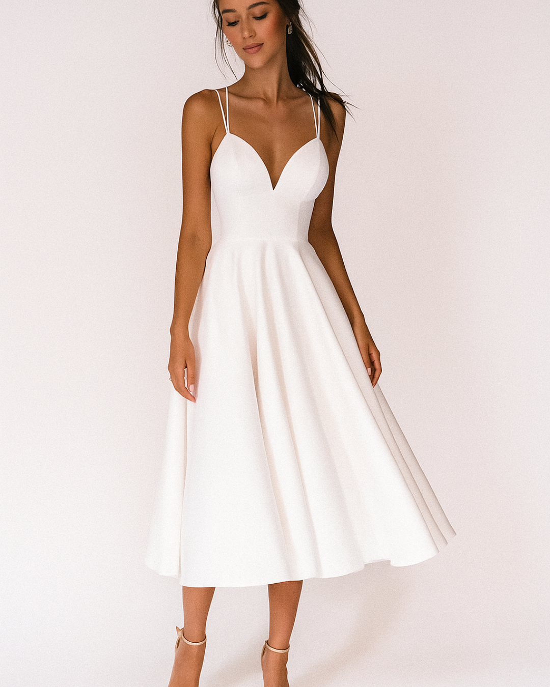 Bella | Women Wedding Guest Strappy Midi Dress 1