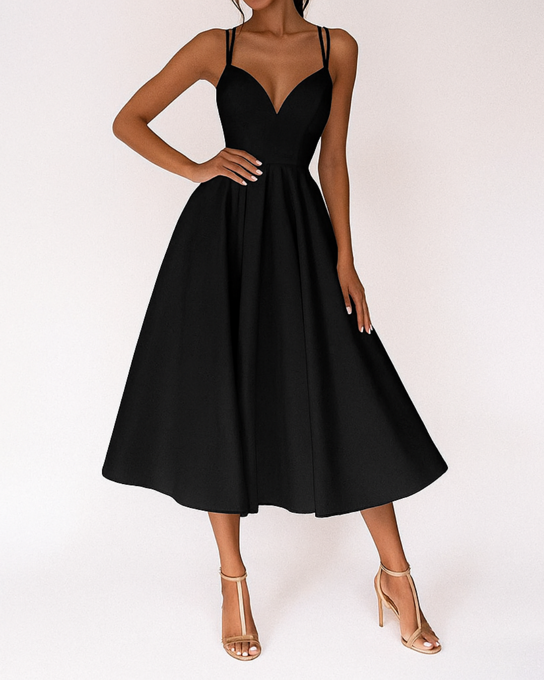 Bella | Women Wedding Guest Strappy Midi Dress 3