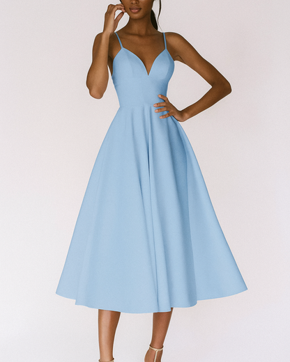 Bella | Women Wedding Guest Strappy Midi Dress 4
