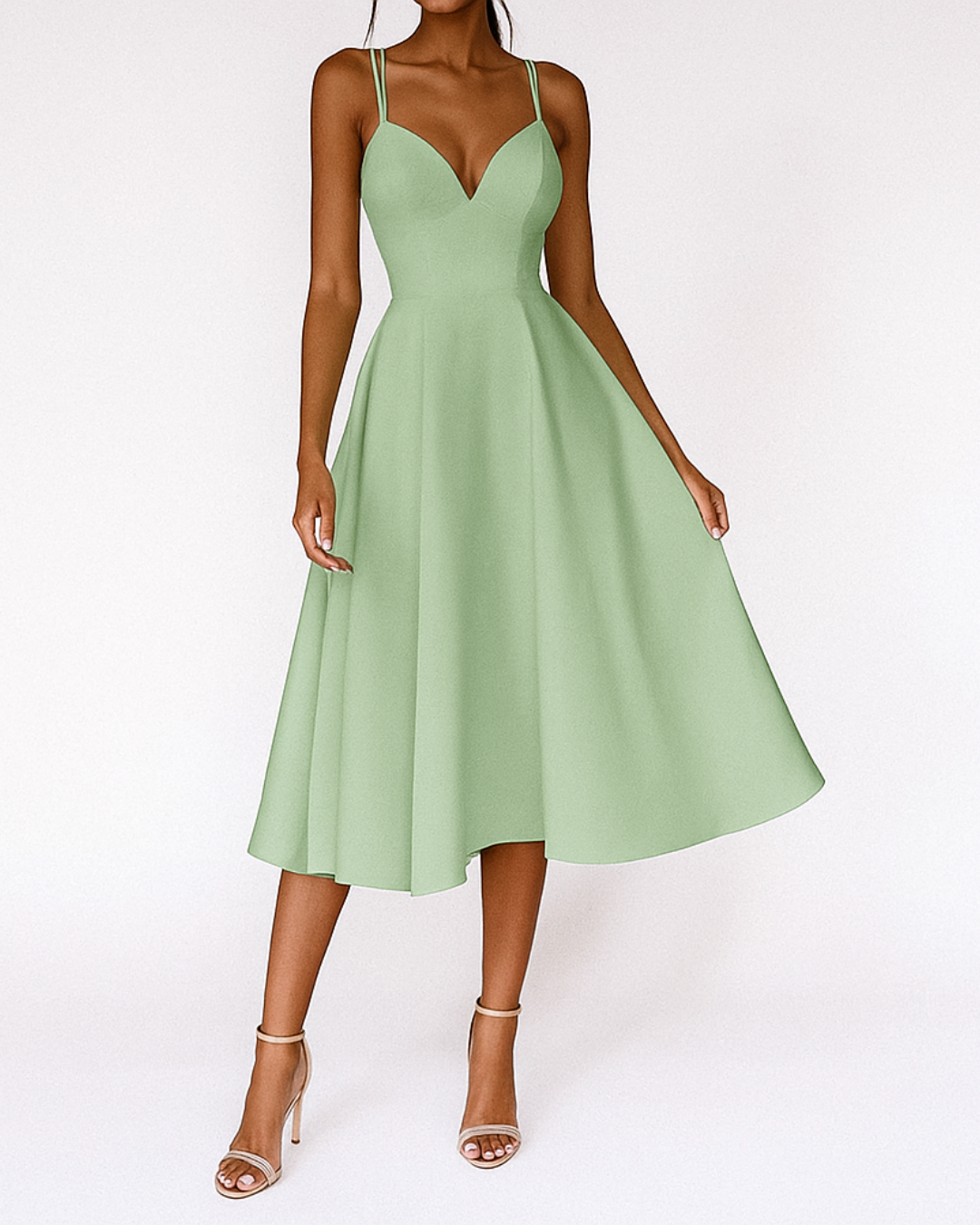 Bella | Women Wedding Guest Strappy Midi Dress 5