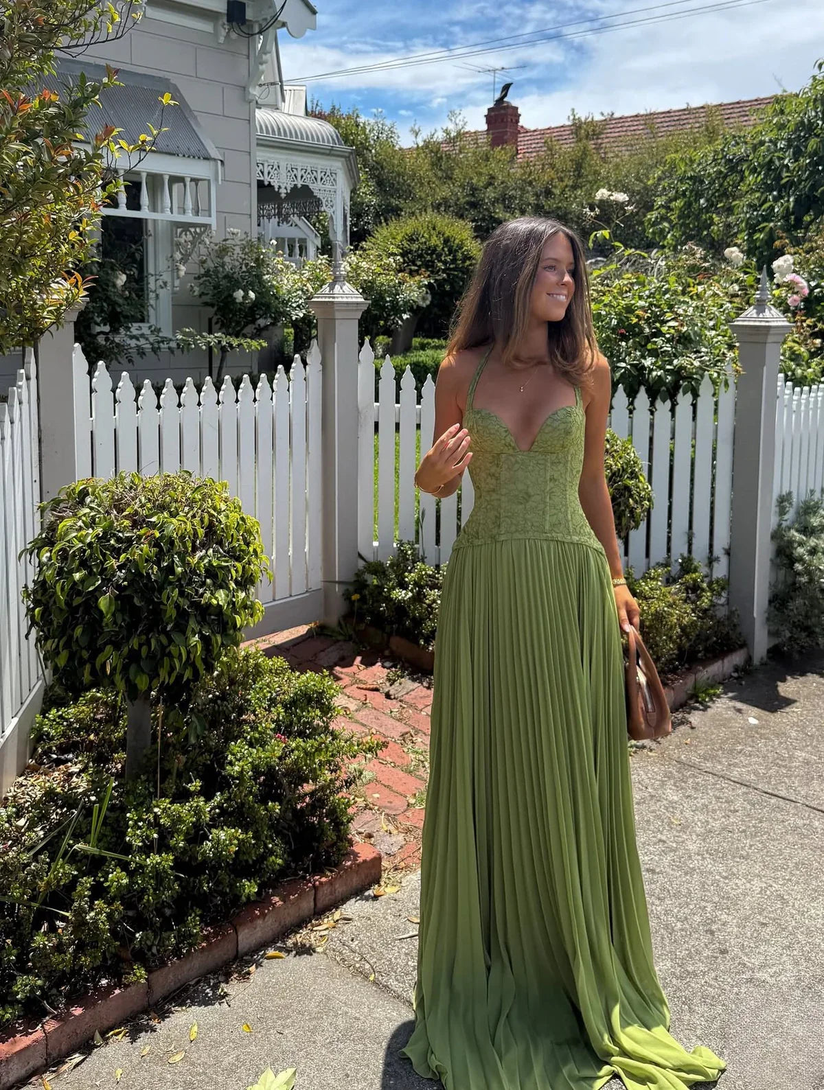 Bella | Women’s Pleated Corset Maxi Wedding Guest Dress 2