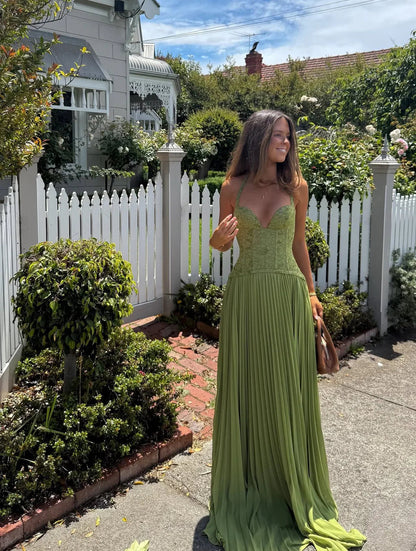 Bella | Women’s Pleated Corset Maxi Wedding Guest Dress 2