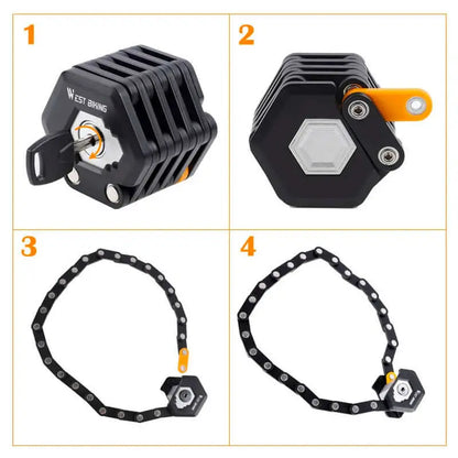 TitanLock Pro – Heavy-Duty Bike Lock for Ultimate Security (for Bikes, E-Bikes & Scooters) BULLCAPTAIN
