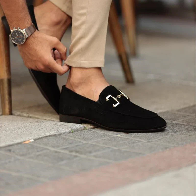 Lorenzo Don | Men's Suede Dress Loafers with Cushioned Sole | Elegant Style for Formal Events 4