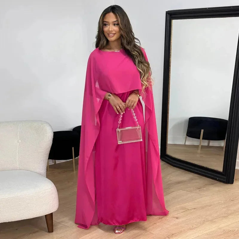 Brooklyn | Women Wedding Guest Cape Maxi Dress 1