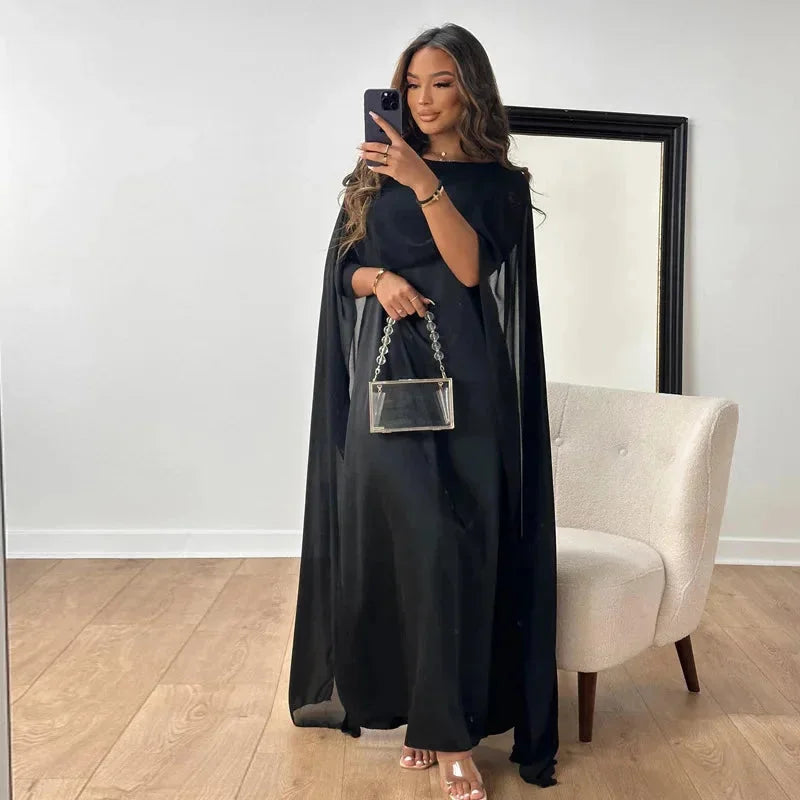 Brooklyn | Women Wedding Guest Cape Maxi Dress 2