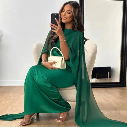 Brooklyn | Women Wedding Guest Cape Maxi Dress 4