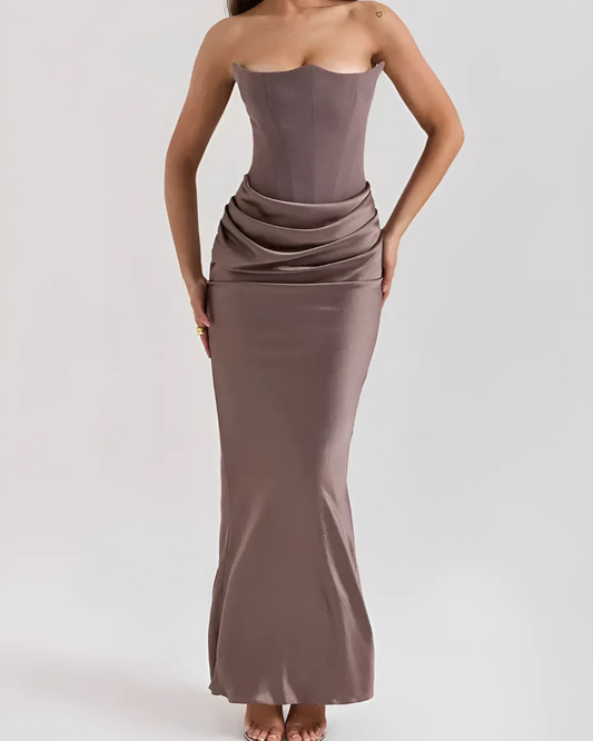 Brooklyn | Women Wedding Guest Draped Maxi Dress 0