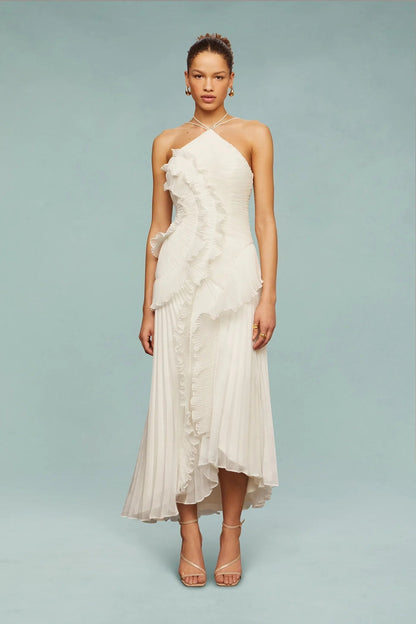 Brooklyn | Women’s Ruffle Halter Maxi Wedding Guest Dress 5