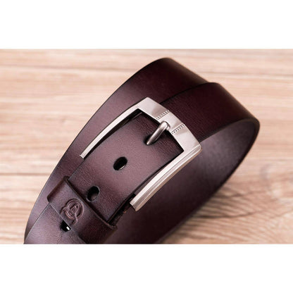 BULLCAPTAIN Genuine Leather Belt for Men Classic Retro
